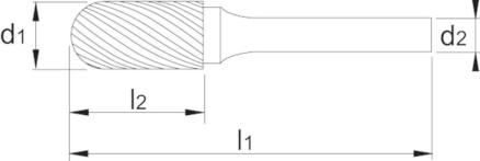 HM Stiftfrees model C, cilindrisch, ronde kop, in blisterverpakking